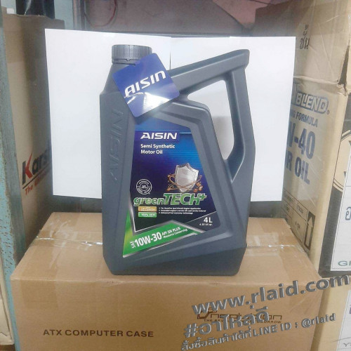 น้ำมันเครื่องยนต์เบนซิน AISIN GREEN TECH+ 10W-30 4ลิตร