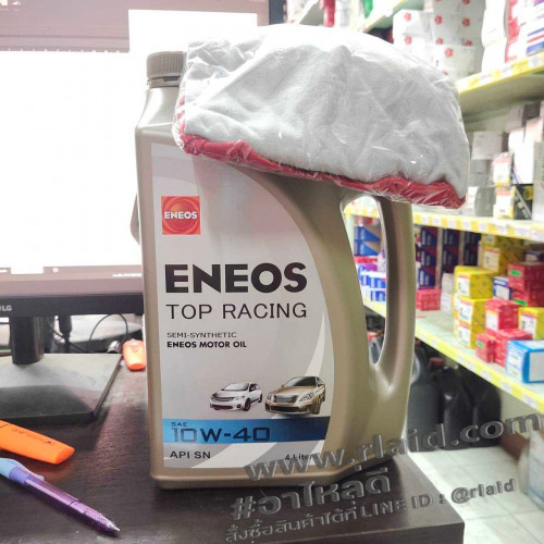 น้ำมันเครื่องยนต์เบนซิน ENEOS TOP RACING 10W-40 4ลิตร