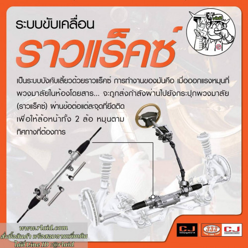ราวแร็คซ์พวงมาลัยยกชุด-พวงมาลัยขวา COMMUTER LH.184 ยี่ห้อ CJ 333 (RP-3970)