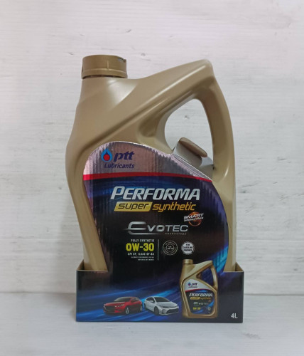 PTT ปตท น้ำมันเครื่อง PERFORMA SUPER SYNTHETIC EVOTEC 0W-30 4ลิตร