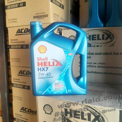 น้ำมันเครื่องยนต์เบนซิน Shell HELIX HX7 5W-40 4ลิตร