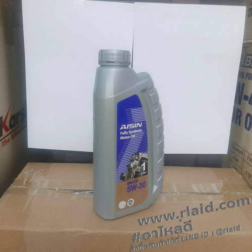 น้ำมันเครื่องยนต์เบนซิน AISIN 5W-30 1ลิตร FULLY SYNTHETIC