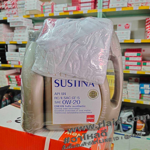 น้ำมันเครื่องยนต์เบนซิน ENEOS SUSTINA 0W-20 3+1ลิตร สังเคราะห์แท้ 100%