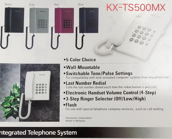 Panasonicโทรศัพท์สายเดียว  KX-TS500 3