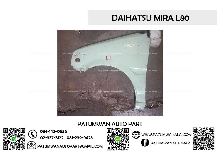 บังโคลนขวา ไดฮัทสุ มิร่า (Daihatsu Mira) L70/L80 ตาเหลี่ยม 1