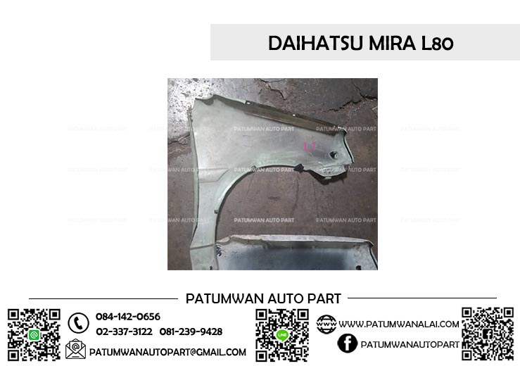 บังโคลนขวา ไดฮัทสุ มิร่า (Daihatsu Mira) L70/L80 ตาเหลี่ยม 2