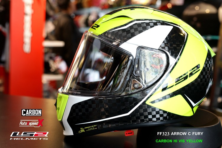 หมวกกันน็อค LS2 FF323 Arrow C Fury Carbon Hi Vis Yellow