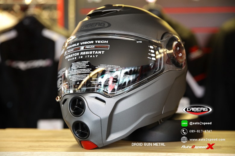 หมวกกันน็อค CABERG DROID GUN METAL 2