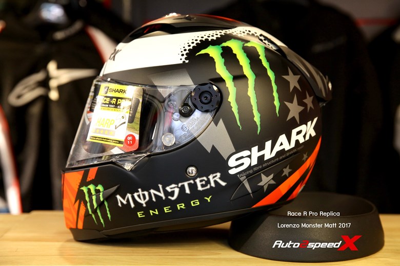 หมวกกันน็อค SHARK RACE R PRO REPLICA LORENZO MONSTER 2017