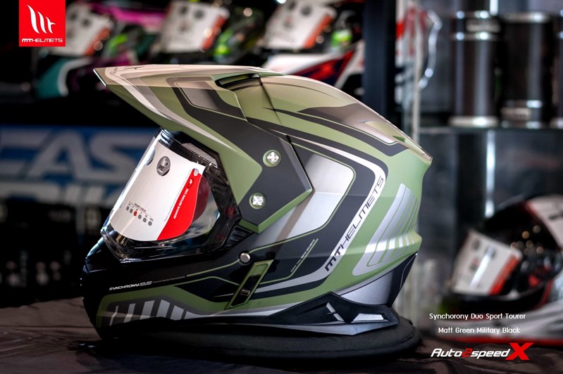 หมวกกันน็อค MT Synchorony Duo Sport Matt Green Military