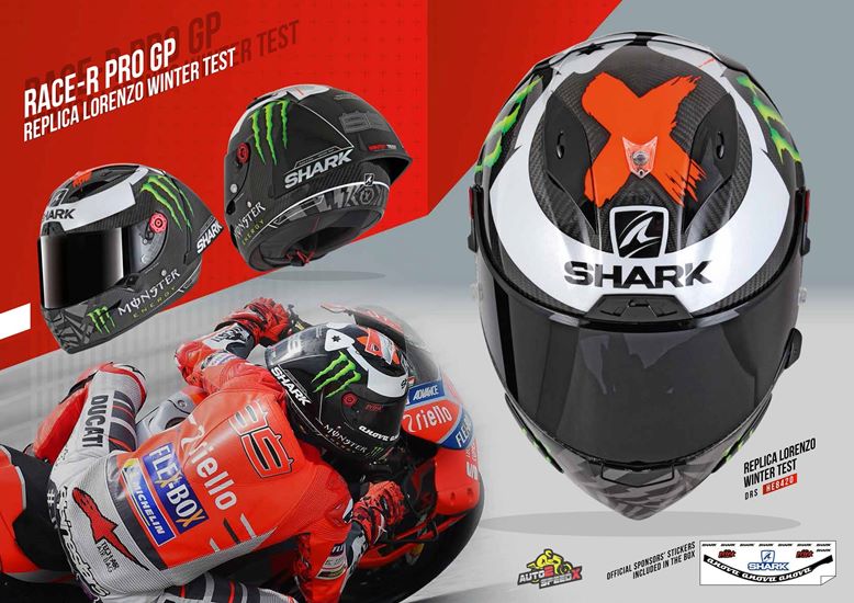 หมวกกันน็อค SHARK RACE R PRO GP LORENZO WINTER TEST