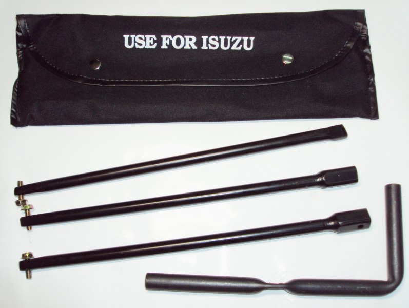 เหล็กหมุนยางอะไหล่ ISUZU TFR 3 ท่อน + กระเป๋า (2317012)