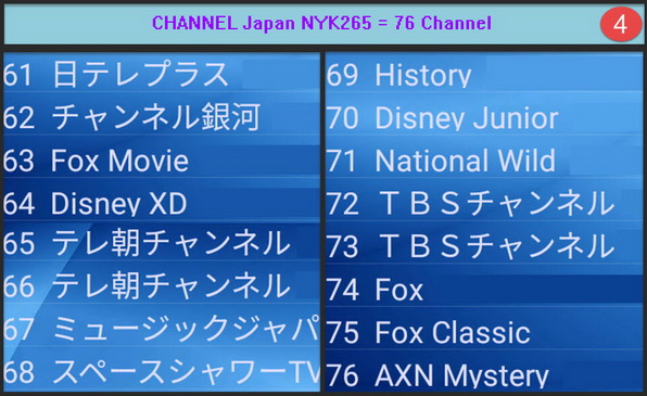 IPTV Japan MYK H265 + VOD = 76 Ch รายการชัดเจนมาก เหมาะสำหรับพืนที่ที่ internet มีความเร็ว 4