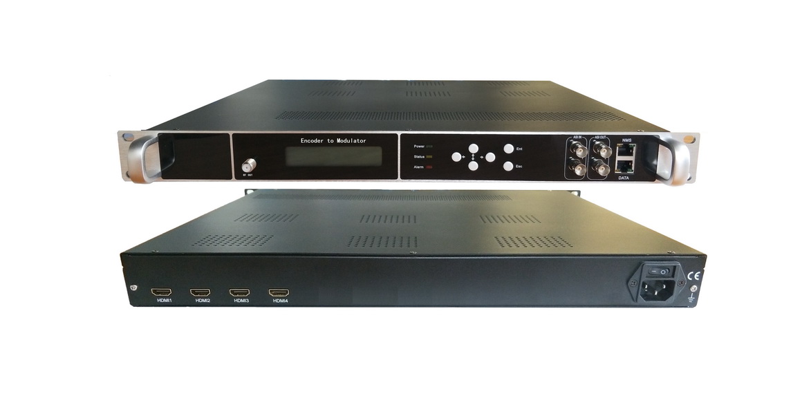 ENCODER Modulatar Digital DVB T INPUT 4 HDMI อุปกรณ์แปลงสัญญาณ HDMI เป็นระบบ Digtial DVB T 4 Channel 0