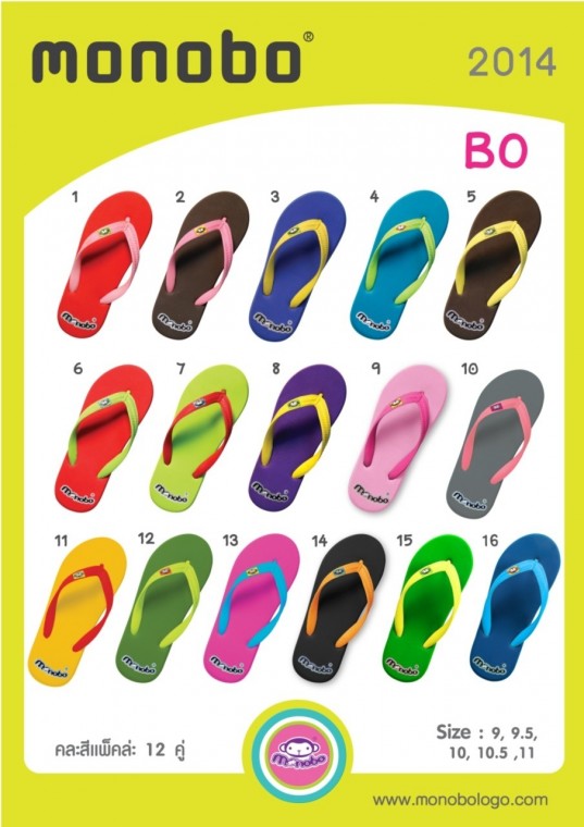 MONOBO รุ่น BO  รองเท้าฟองน้ำ หูคีบ ทั้ง ชายและหญิง ขายส่ง
