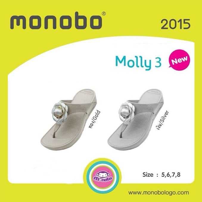 MONOBO รุ่นMOLLY3 รองเท้าแตะยางหูคีบดอกไม้ โมโนโบ มอลลี่ 3