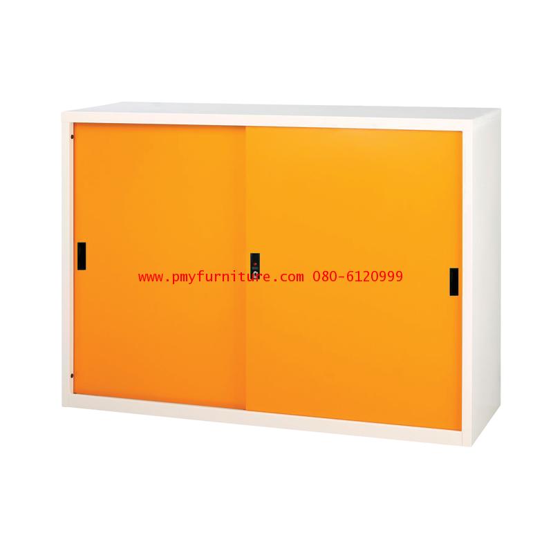 pmy14-3 ตู้บานเลื่อนทึบ สีสัน ขนาด 4 ฟุต