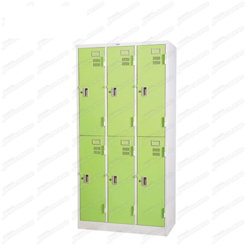 pmy14-4 ตู้ล็อคเกอร์ แบบ 6 บานประตู สีเขียว