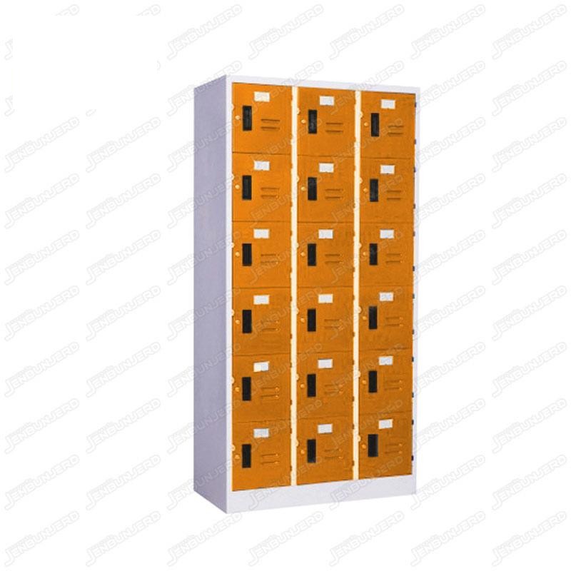 pmy14-14 ตู้ล็อคเกอร์ แบบ 18 บานประตู สีส้ม