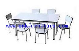 โต๊ะเก้าอี้นักเรียนระดับอนุบาลแบบกลุ่ม หน้าโฟเมก้า kkw1-23