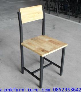 โต๊ะเก้าอี้นักเรียนระดับประถม-มัธยม ขาเหล็กกล่อง หน้าไม้ยางพารา kkw1-30