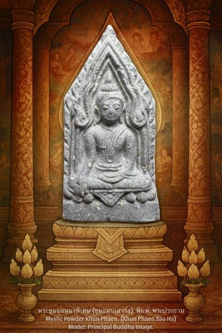 พระขุนแผนผงพิเศษ (รุ่น:เสาร์๕เดือน๕,พิมพ์พระประธาน) พระราชสิริวัชรรังษี หลวงพ่อท่านเจ้าคุณชำนาญ