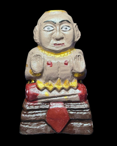 กุมารทอง (พิมพ์กลาง,เนื้อดินเผา,อุดผงใต้ฐาน) ) Kuman Thong. (medium size,clay, powder sealed at base 1