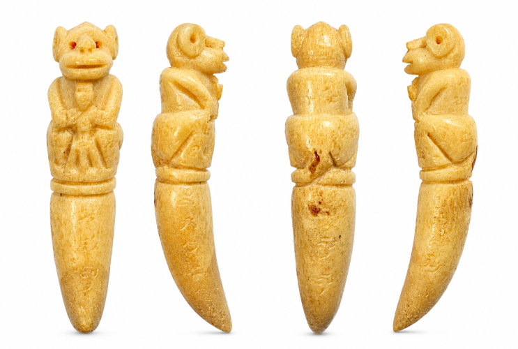 พญาวานร (แกะจากกระดูกจักรพรรดิพงไพร) Monkey King. (carved from forest emperor bone)