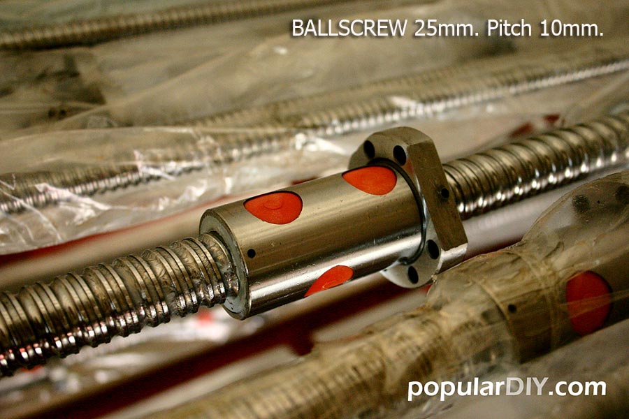 Ballscrew 2510 ขนาด25mm. Pitch 10mm.