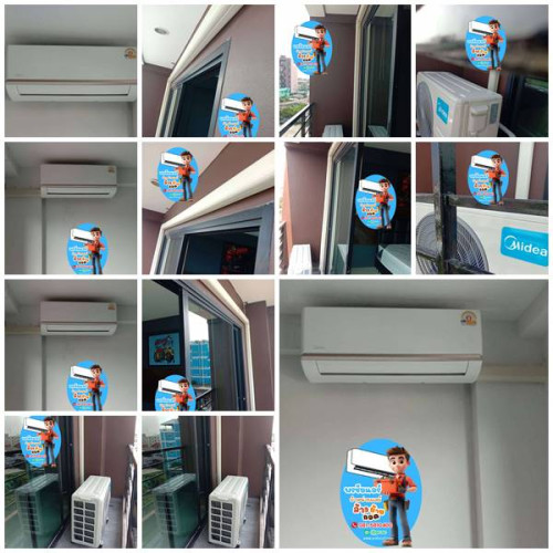 ผลงานการติดตั้ง แอร์ Midea ห้องพัก 6 ชุด ซอยรังสิต นครนายก20