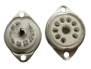 B9A Ceramic Socket 9 ขา Fix Metal