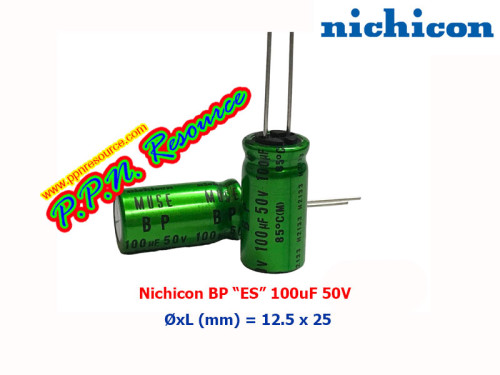 thumbnail image 2 of Nichicon Muse FG Fine Gold UFG1H101MPM Electrolytic Capacitor – 100uF 50V 10x16mm (4 Pcs) 2 of 6