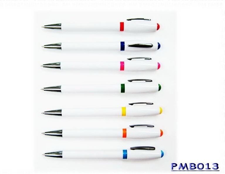 PM013 ปากกาลูกลื่น ปากกาพลาสติก ราคาส่ง พร้อมสกรีนโลโก้