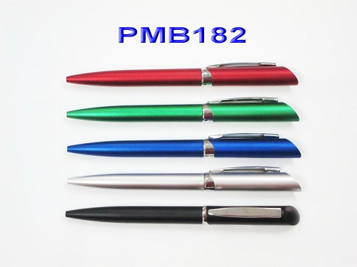 PM182 ปากกาลูกลื่น ปากกาพลาสติก ราคาส่ง พร้อมสกรีนโลโก้