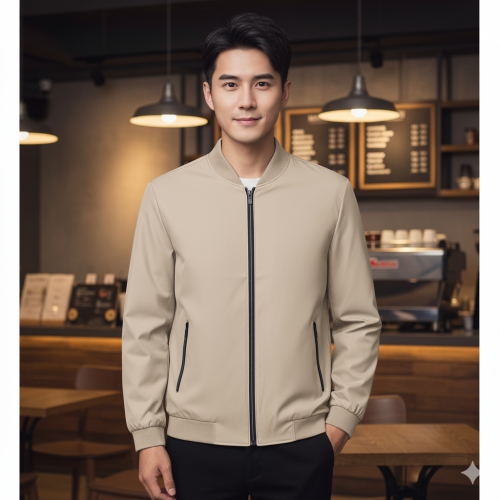 เสื้อแจ๊คเก็ตผ้าไมโครสีครีมเนื้อผ้าพรีเมี่ยม 2