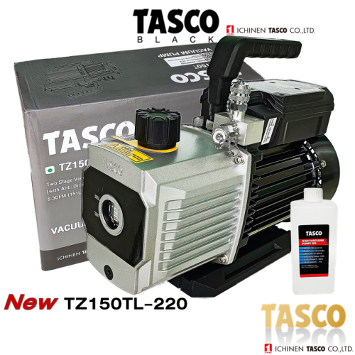 แวคคั่มปั๊ม TASCO™  TZ150TL-220  2Stage 252ลิตร/นาที TascoBlack™ (8.9 cfm) Vacuum Pump