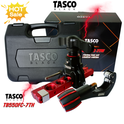 TASCO Black TB550FC-7TH  บานแฟร์แบบลูกเบี้ยว ชุดบานแฟร์ R32 R410a มีระบบคลัช+คัตเตอร์ตัดท่อทองแดง