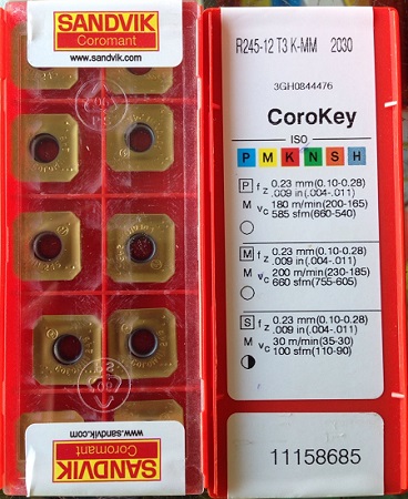 เม็ดมีด R245 12T3K-MM 2030 Sandvik