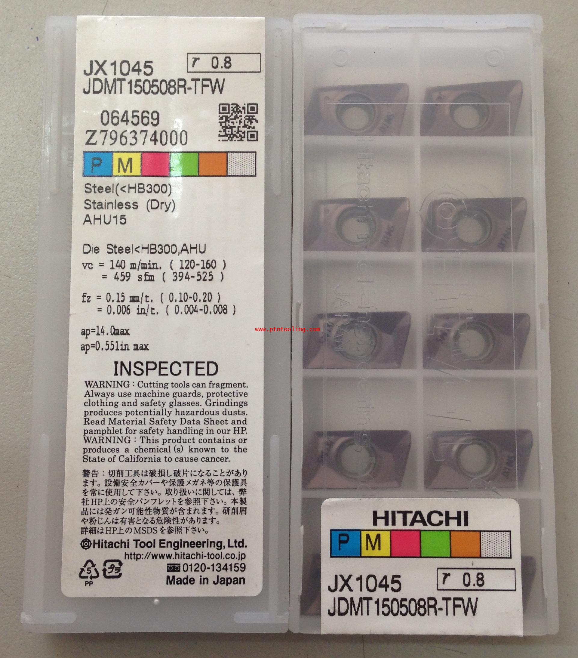 เม็ดมีด JDMT 150508R - TFW JX1045 Hitachi