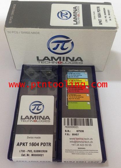 เม็ดมีด APKT 1604 PDTR LT30 Lamina