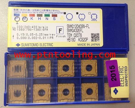 เม็ดมีด SNMG120408N-FL AC820P Sumitomo
