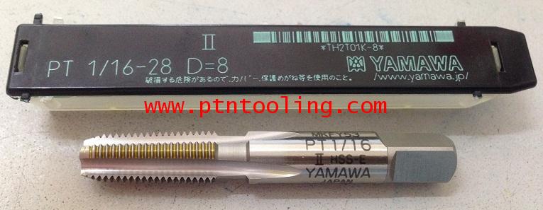 ดอกต๊าปเครื่อง YAMAWA  1/16 - 28 PT