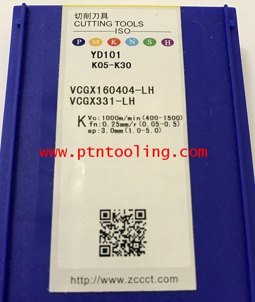 เม็ดมีด VCGX 16 04 04- LH  YD101  ZCC CT 1