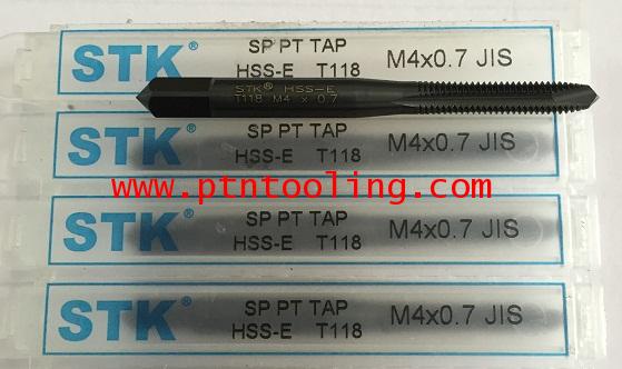 ดอกต๊าปเครื่อง STK  M 4 X 0.7 HSS-E SP PT tap