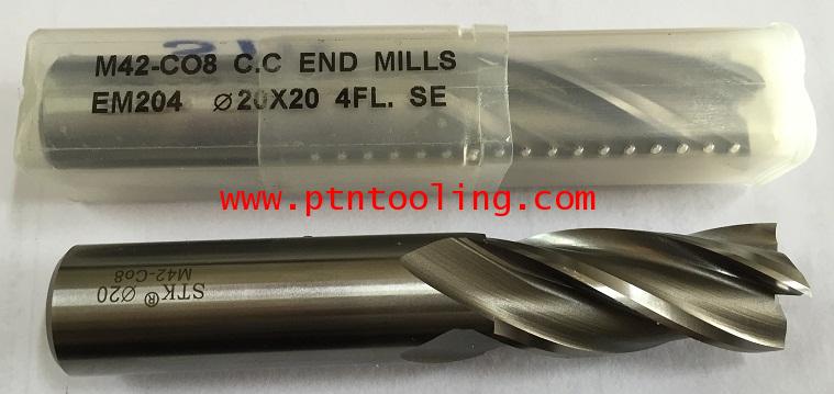 End mills M42-Co8 4flutes STK 20mm.