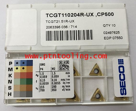 เม็ดมีด TCGT110204R-UX CP500 SECO