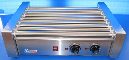 ROLLER HOTDOG WARMERเครื่องกริลไส้กรอกแกนสเตนเลส(stainless) 9แกน ของฟรีสเซอร์ FRESERรุ่น RG-9 ส่งฟรี
