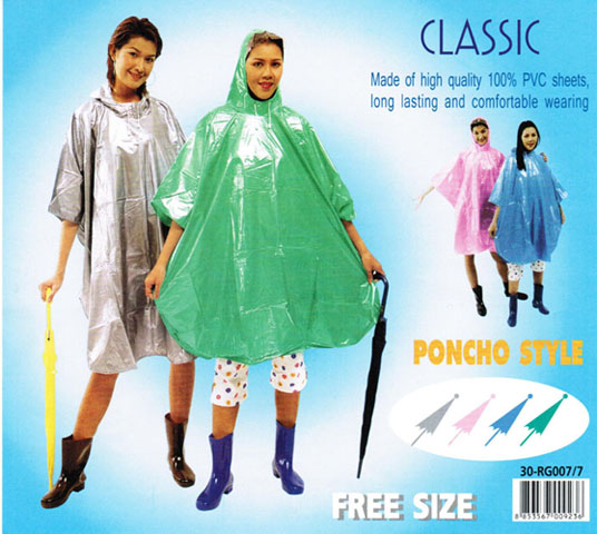 เสื้อกันฝนผู้ใหญ่ ปันโจผ้ามุก แบบค้างคาวผู้หญิง รุ่น 30-RG 007/7 1