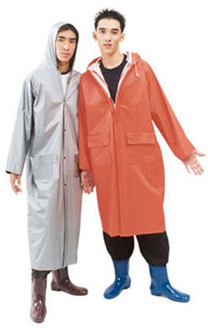 เสื้อกันฝนผู้ใหญ่ ชุดเสื้อโค้ทยาว ผ้า 2 หน้าอย่างดี 30-RG015