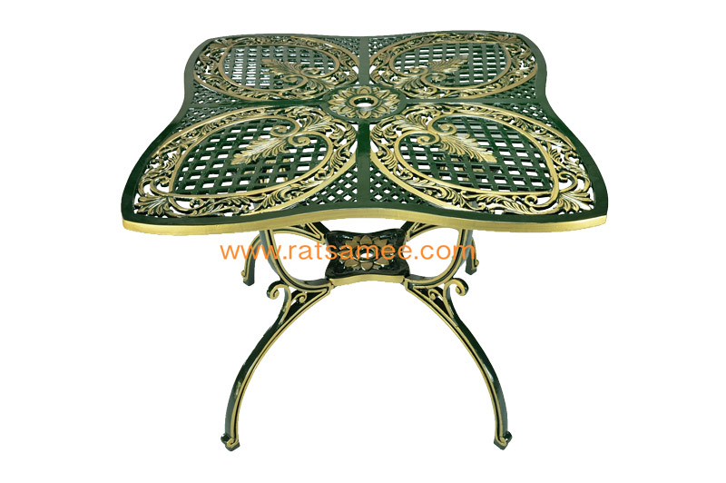 ชุดอัลลอยด์ลายเบญจรงค์โต๊ะเหลี่ยม 1